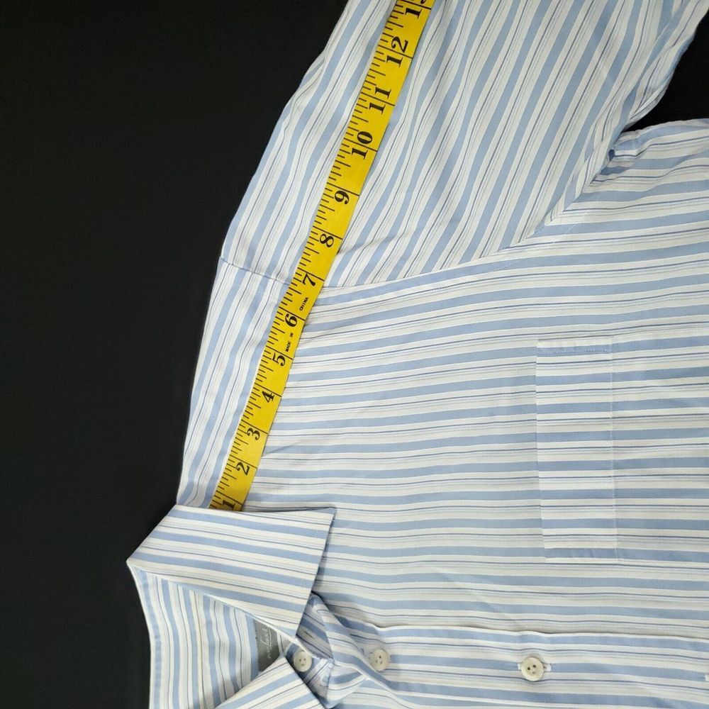 Van Laack Royal Button Down Shirt Mens Medium Blue Casual Dress Short Sleeve M - Picture 7 of 13